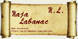 Maja Labanac vizit kartica